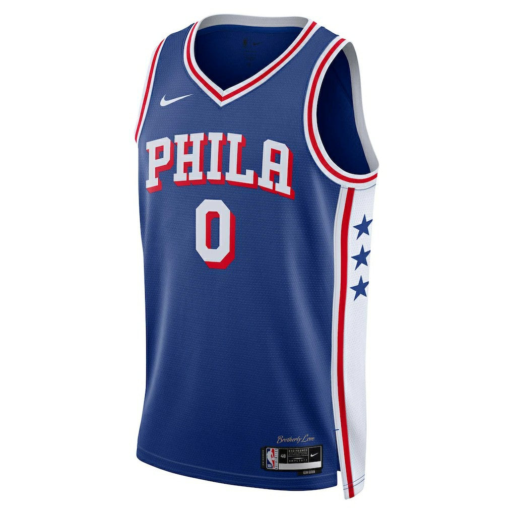 Nike - Tyrese Maxey Philadelphia 76ers Unisex Swingman Jersey - Icon Edition - Royal
