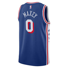 Nike - Tyrese Maxey Philadelphia 76ers Unisex Swingman Jersey - Icon Edition - Royal