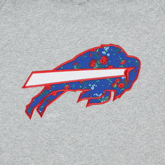 Buffalo Bills New Era Women's Floral Raglan Pullover Hoodie Gray - NFL