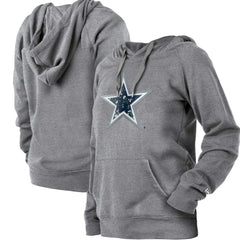 Dallas Cowboys New Era Women's Floral Raglan Pullover Hoodie Gray - NFL