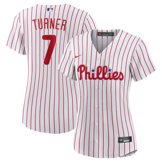 Trea Turner Philadelphia Phillies Nike Women's Home Replica Player Jersey - White | MLB Jerseys
