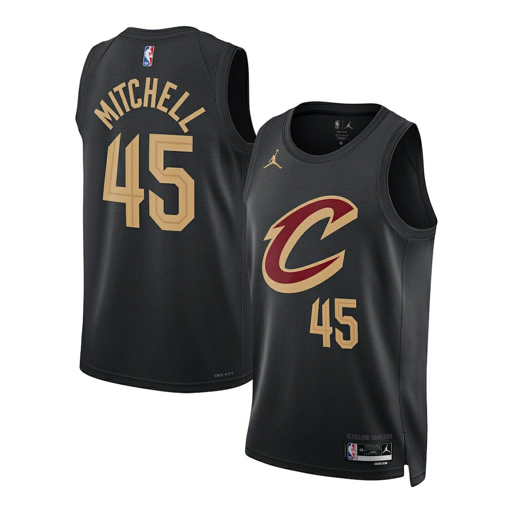 NBA - Donovan Mitchell Cleveland Cavaliers Jordan Brand Unisex Swingman Jersey - Statement Editi- Black