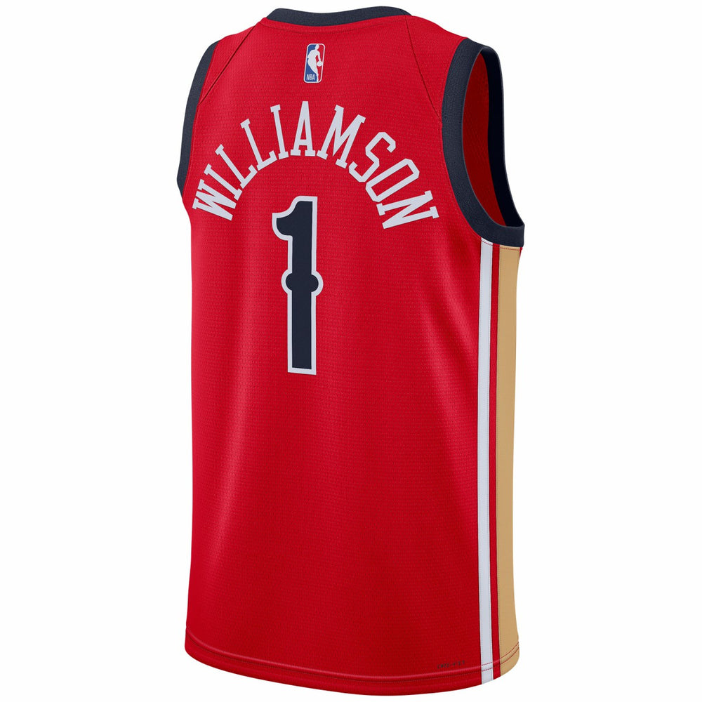 NBA - Zion Williamson New Orleans Pelicans Jordan Brand Unisex Swingman Jersey - Statement Edition - Red