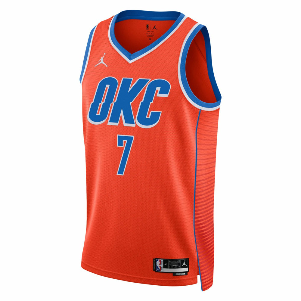 NBA - Chet Holmgren Oklahoma City Thunder Jordan Brand Unisex Swingman Jersey - Statement Edition - Orange