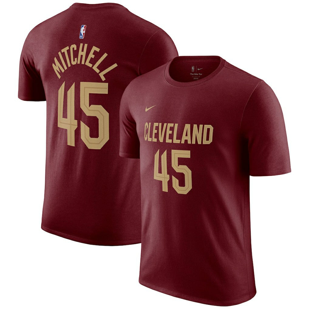 Nike - Donovan Mitchell Cleveland Cavaliers Icon 2022/23 Name & Number T-Shirt - Burgundy