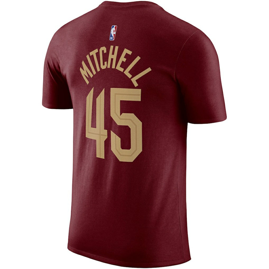 Nike - Donovan Mitchell Cleveland Cavaliers Icon 2022/23 Name & Number T-Shirt - Burgundy