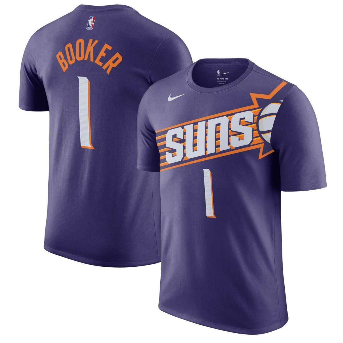 Nike - Devin Booker Phoenix Suns Icon 2022/23 Name & Number T-Shirt - Purple