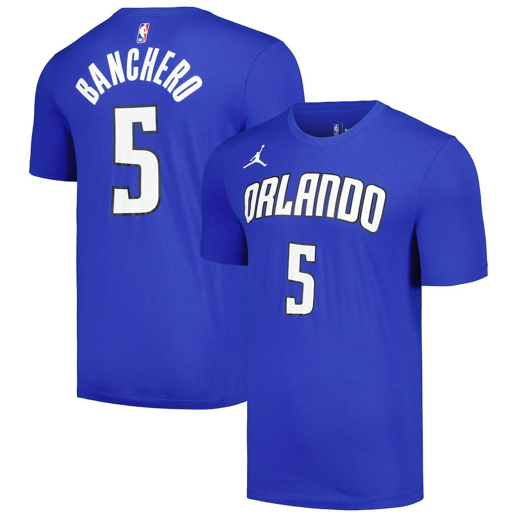 NBA - Paolo Banchero Orlando Magic Jordan Brand 2022/23 Statement Edition Name & Number T-Shirt - Blue