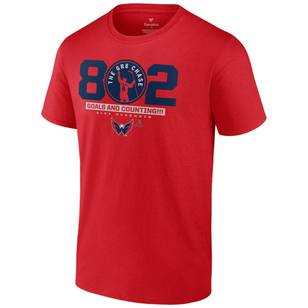 Alexander Ovechkin Washington Capitals Fanatics The Gr8 Chase T-Shirt Red