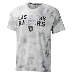 Las Vegas Raiders MSX by Michael Strahan Resolution Tie-Dye Raglan T-Shirt Gray - NFL