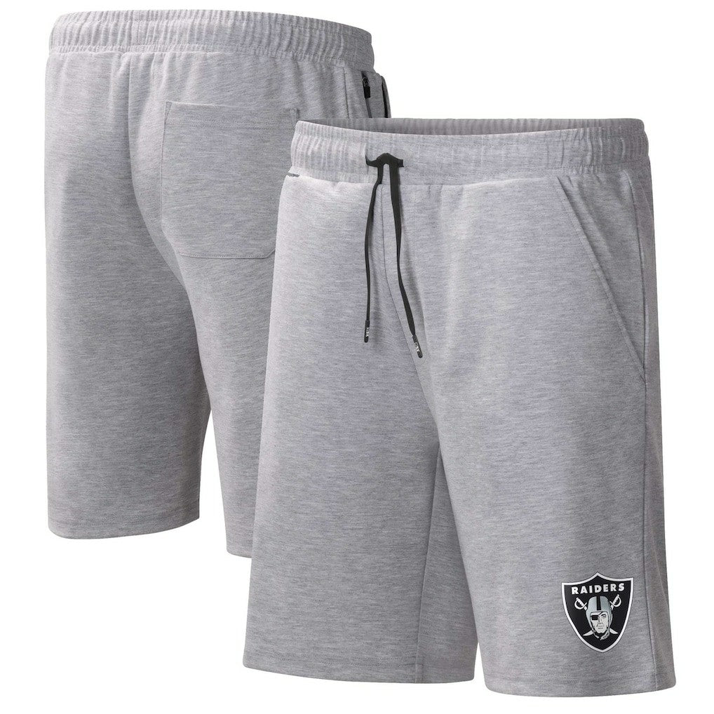 Las Vegas Raiders MSX by Michael Strahan Trainer Shorts Heather Gray - NFL