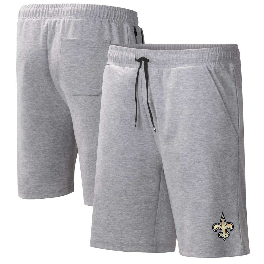 New Orleans Saints MSX by Michael Strahan Trainer Shorts Heather Gray - NFL