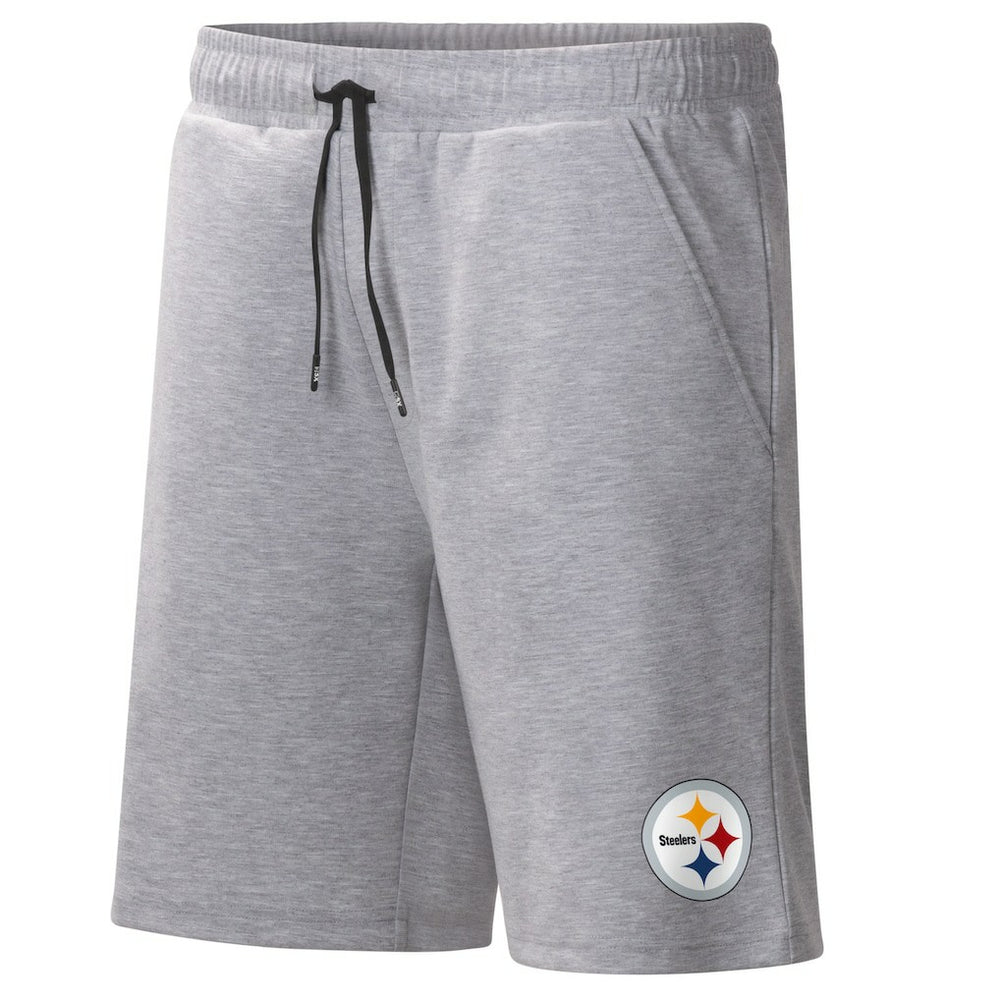 Pittsburgh Steelers MSX by Michael Strahan Trainer Shorts Heather Gray - NFL