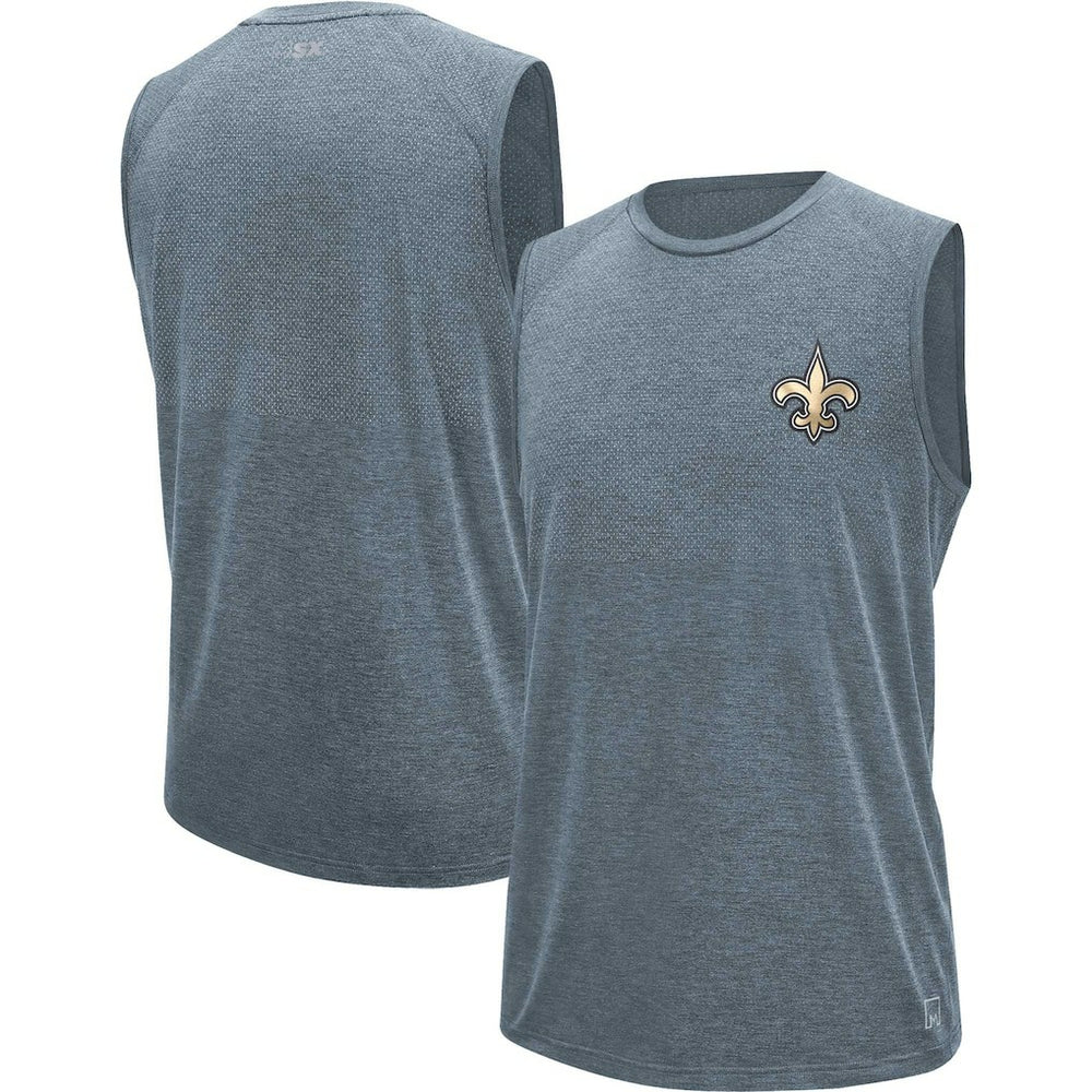 New Orleans Saints MSX by Michael Strahan Warm Up Sleeveless T-Shirt Gray - NFL