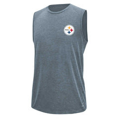 Pittsburgh Steelers MSX by Michael Strahan Warm Up Sleeveless T-Shirt Gray - NFL
