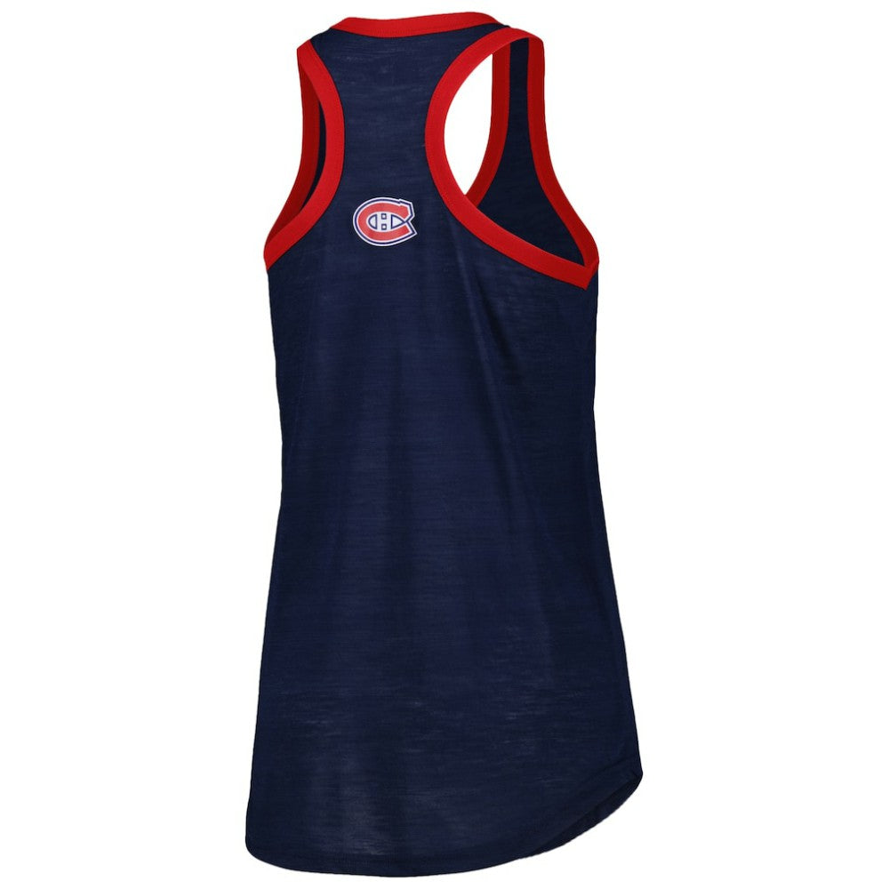 Montreal Canadiens - G-III 4Her by Carl Banks Women's First Base Racerback Scoop Neck Tank Top Navy