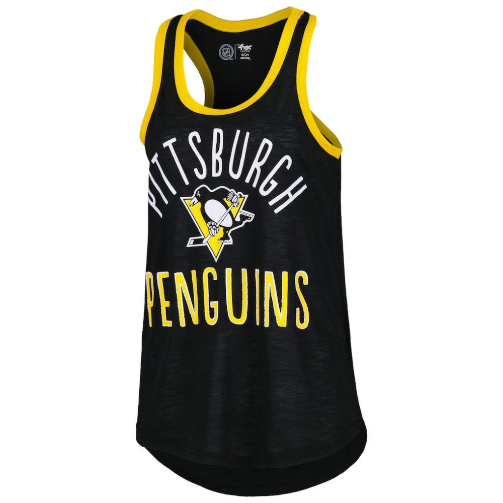 Pittsburgh Penguins G-III 4Her by Carl Banks Women's First Base Racerback Scoop Neck Tank Top Black