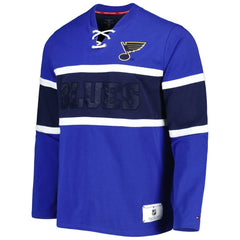 St. Louis Blues - Tommy Hilfiger Walter Lace-Up Long Sleeve Top Blue