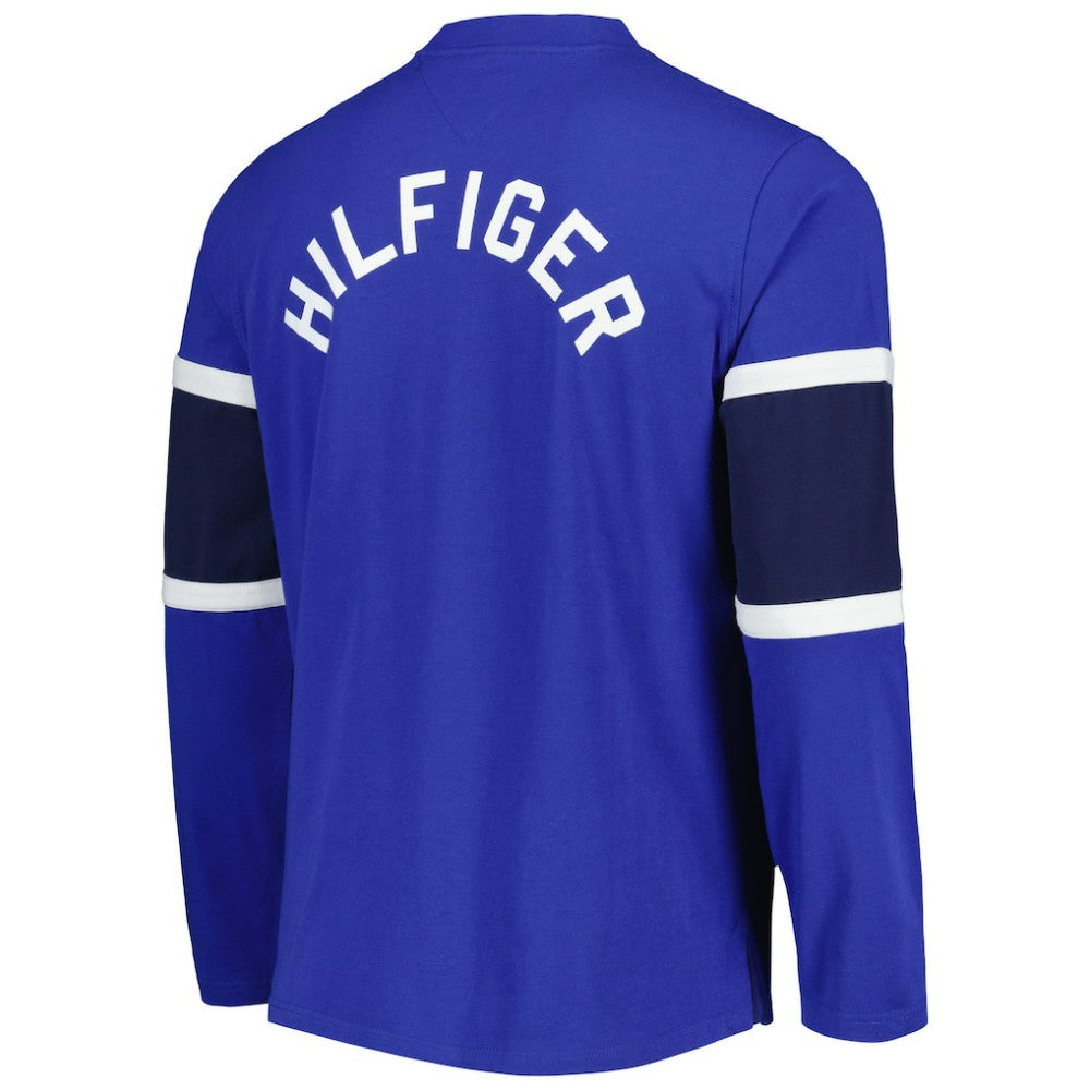 St. Louis Blues - Tommy Hilfiger Walter Lace-Up Long Sleeve Top Blue