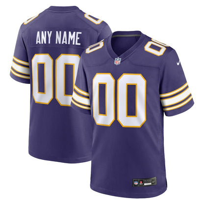 Minnesota Vikings Classic Custom Game Jersey - Purple | NFL Jerseys