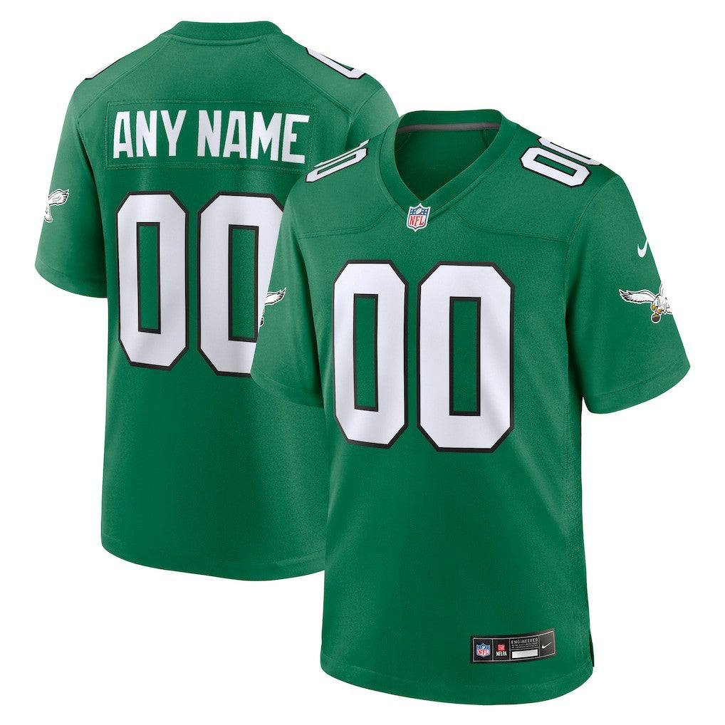 Philadelphia Eagles Alternate Custom Game Jersey Kelly Green - Nike