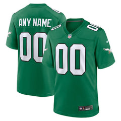 Philadelphia Eagles Alternate Custom Game Jersey Kelly Green - Nike