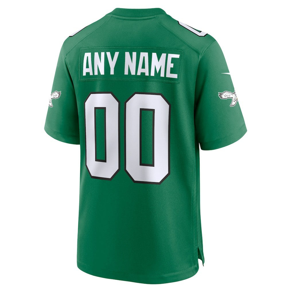 Philadelphia Eagles Alternate Custom Game Jersey Kelly Green - Nike