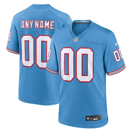 Tennessee Titans Oilers Throwback Custom Game Jersey - Light Blue | NFL Jerseys