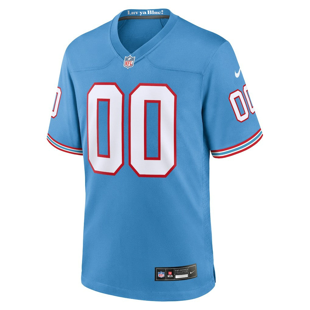 Tennessee Titans Oilers Throwback Custom Game Jersey - Light Blue | NFL Jerseys