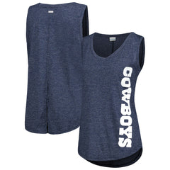 Dallas Cowboys Women's Cades Cape Omni-Wick Tri-Blend Tank Top Navy - Columbia