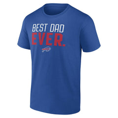 Buffalo Bills Best Dad Ever Team T-Shirt Royal - NFL