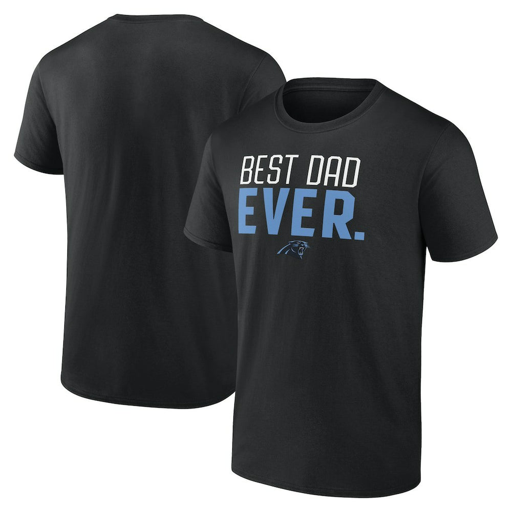 Carolina Panthers Best Dad Ever Team T-Shirt Black - NFL