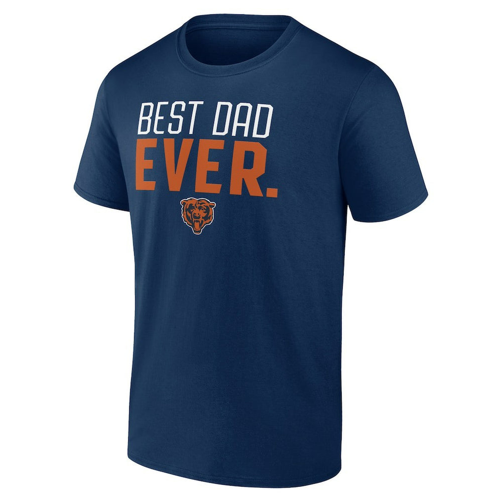Chicago Bears Best Dad Ever Team T-Shirt Navy - NFL