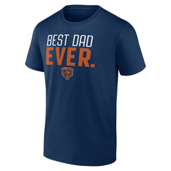 Chicago Bears Best Dad Ever Team T-Shirt Navy - NFL