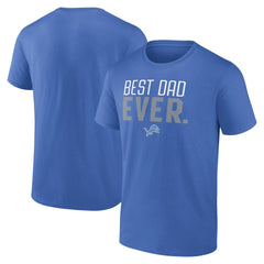 Detroit Lions Best Dad Ever Team T-Shirt Blue - NFL