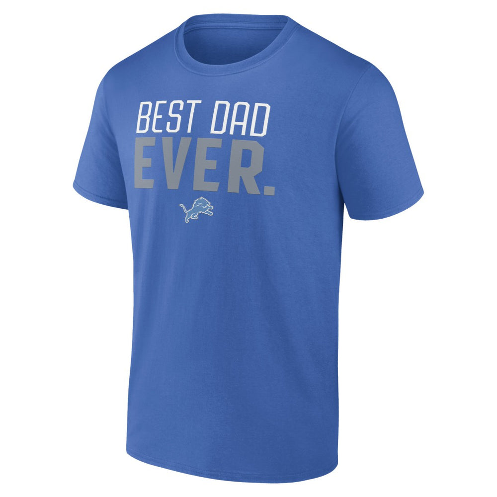 Detroit Lions Best Dad Ever Team T-Shirt Blue - NFL