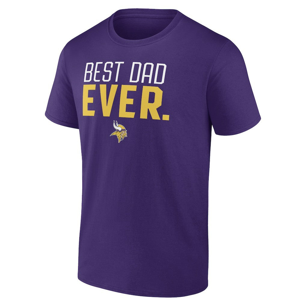 Minnesota Vikings Best Dad Ever Team T-Shirt Purple - NFL