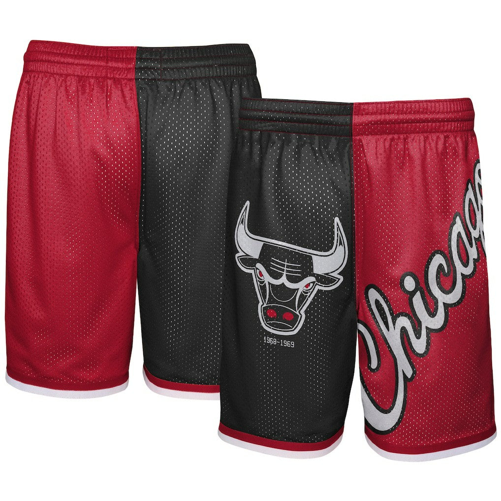 Mitchell & Ness - Chicago Bulls Youth Hardwood Classics Big Face 5.0 Shorts - Black/Red