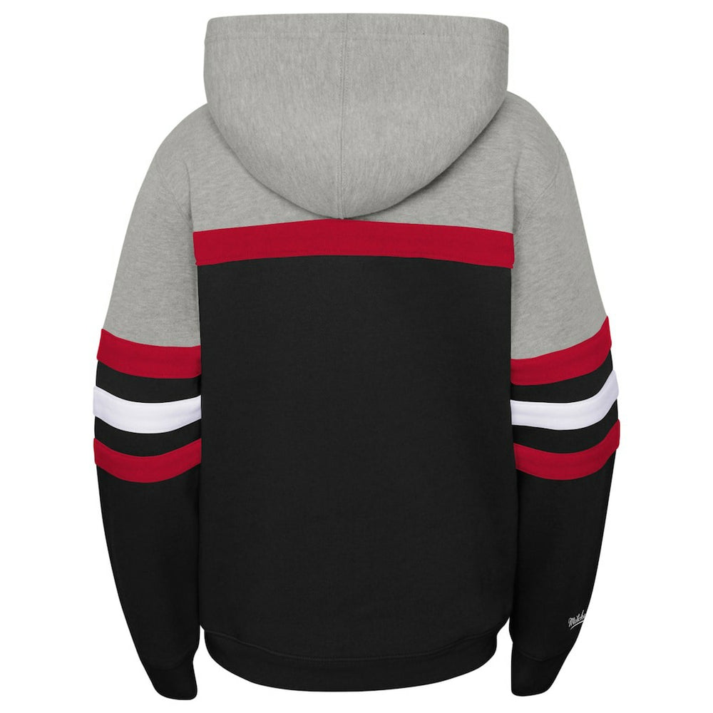 Mitchell & Ness - Chicago Bulls Youth Hardwood Classics Head Coach Pullover Hoodie - Black/Heather Gray