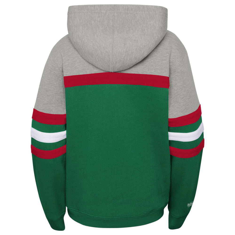 Mitchell & Ness - Milwaukee Bucks Youth Hardwood Classics Head Coach Pullover Hoodie - Green/Heather Gray
