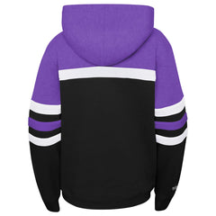 Mitchell & Ness - Toronto Raptors Youth Hardwood Classics Head Coach Pullover Hoodie - Purple/Heather Gray