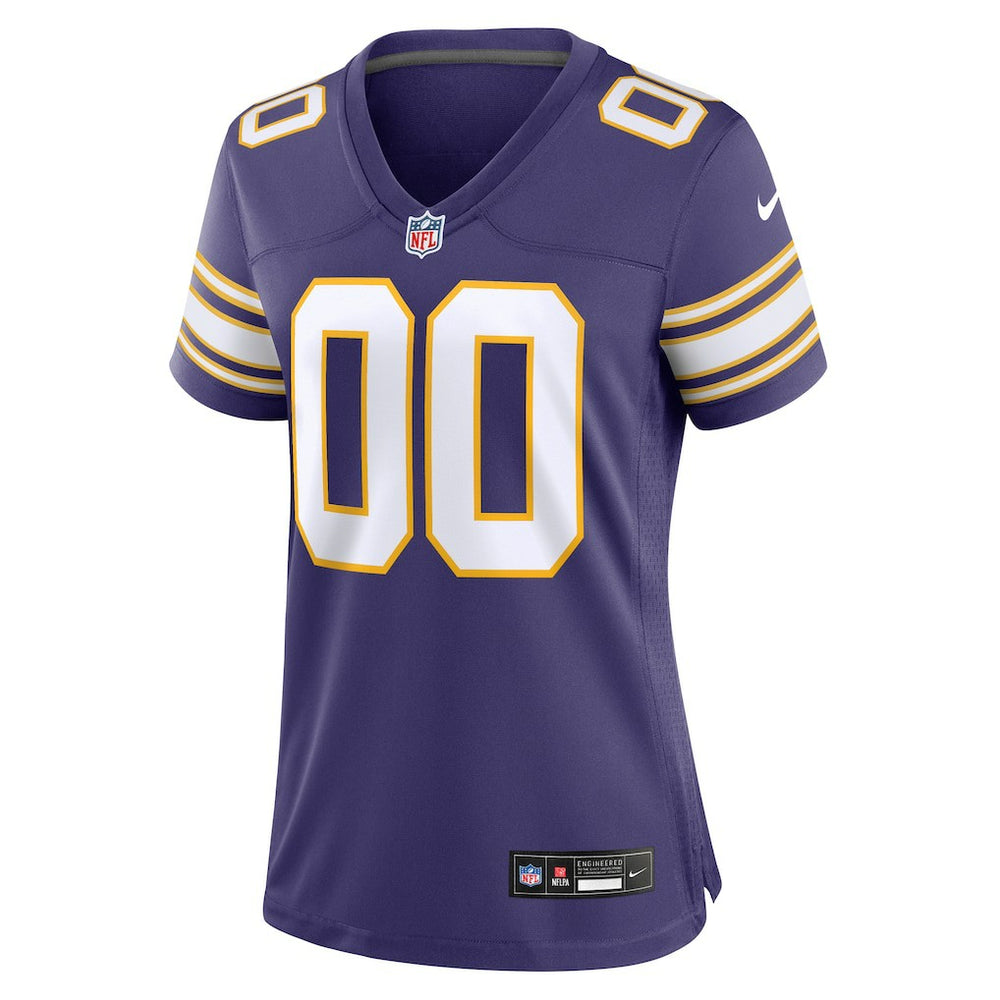 Minnesota Vikings Women's Classic Custom Game Jersey Purple - Nike