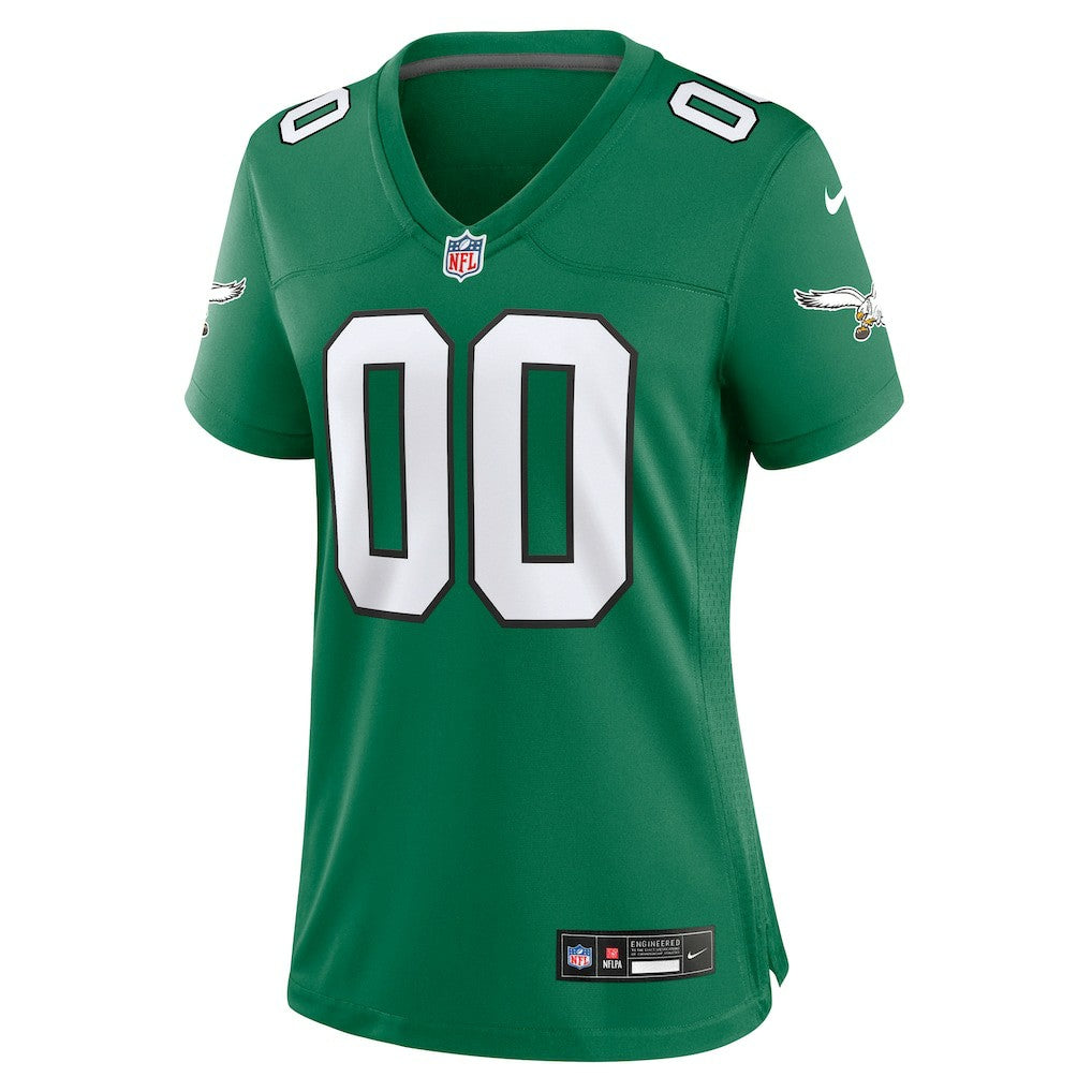 Philadelphia Eagles Women's Alternate Custom Game Jersey Kelly Green - Nike