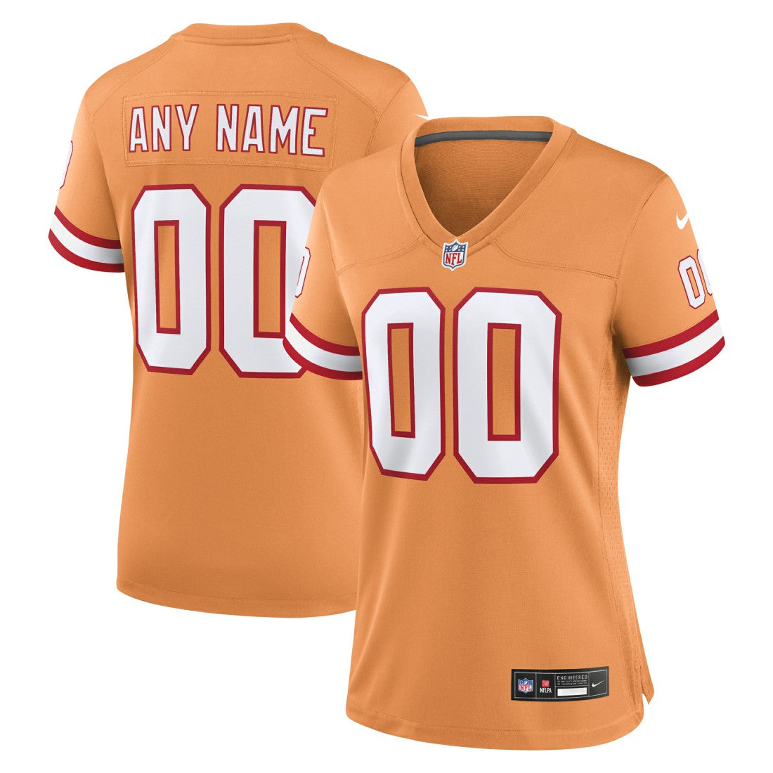 Tampa Bay Buccaneers Women's Custom Throwback Game Jersey Orange - Nike