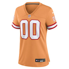 Tampa Bay Buccaneers Women's Custom Throwback Game Jersey Orange - Nike