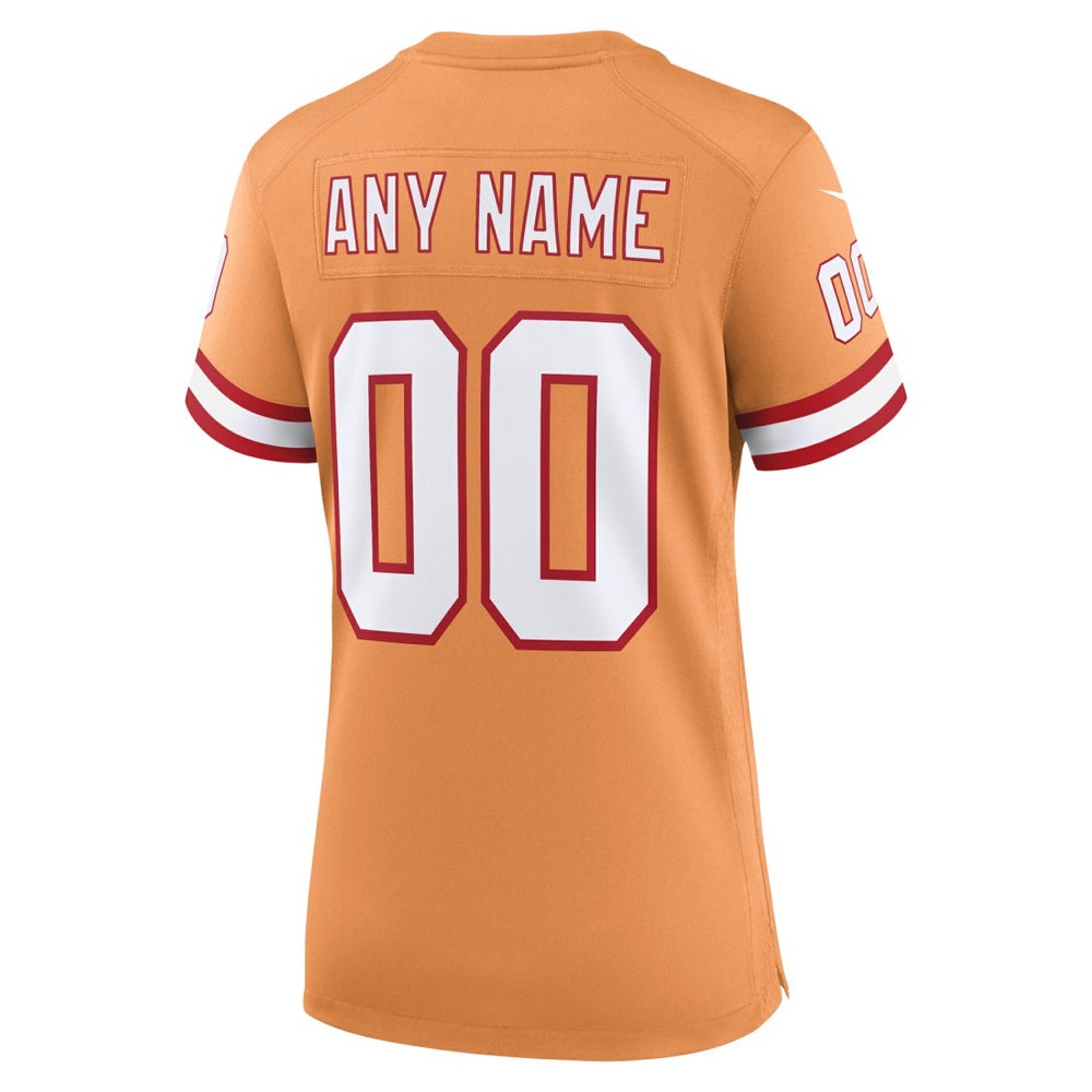 Tampa Bay Buccaneers Women's Custom Throwback Game Jersey Orange - Nike