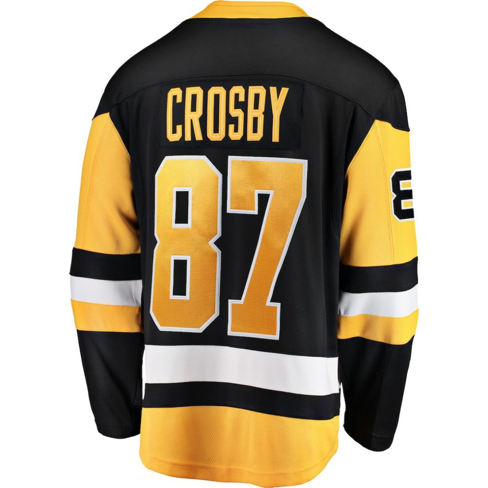 Sidney Crosby Pittsburgh Penguins Fanatics Captain Patch Home Breakaway Jersey - Black | NHL Jerseys