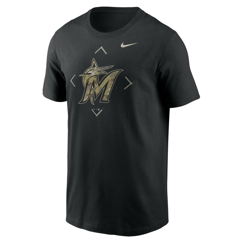 Miami Marlins Nike Camo Logo T-Shirt discount