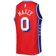 NBA - Tyrese Maxey Philadelphia 76ers Jordan Brand Youth Swingman Jersey - Statement Edition - Red