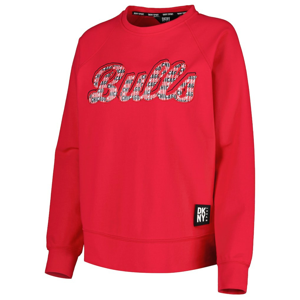 NBA - Chicago Bulls DKNY Sport Women's Regina Raglan Pullover Sweatshirt - Red